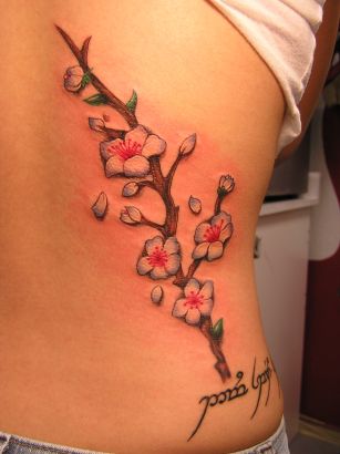 Cherry Blossom Tattoo On Back